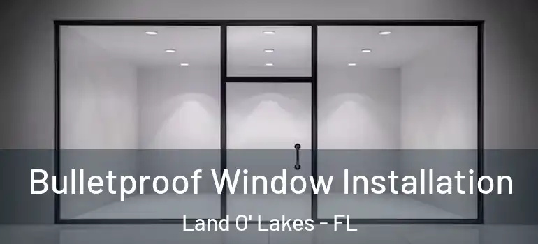 Bulletproof Window Installation Land O' Lakes - FL