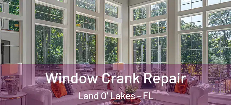Window Crank Repair Land O' Lakes - FL